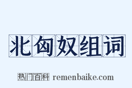 北匈奴组词是什么意思的图片